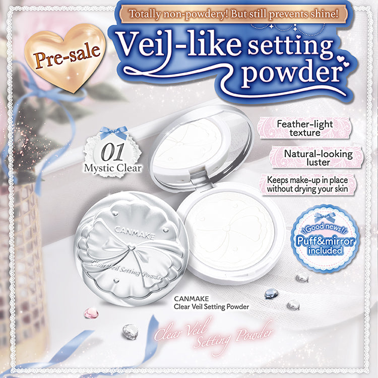 Totally non-powdery! But still prevents shine! Veil-like setting powder💙